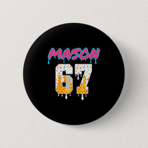 Badge Rond 5 Cm Six Seven Ice Cream Drip Sport 67 Fun Mason Mème P