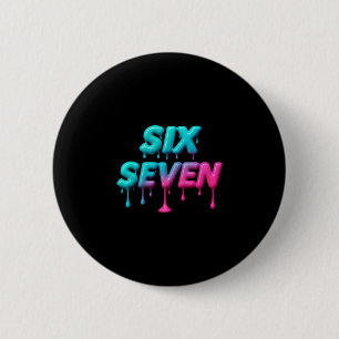 Badge Rond 5 Cm Six Seven Mème pour les enfants et les adultes de