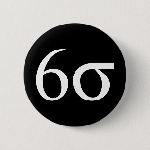 Badge Rond 5 Cm Six sigmas (maigre six sigmas)
