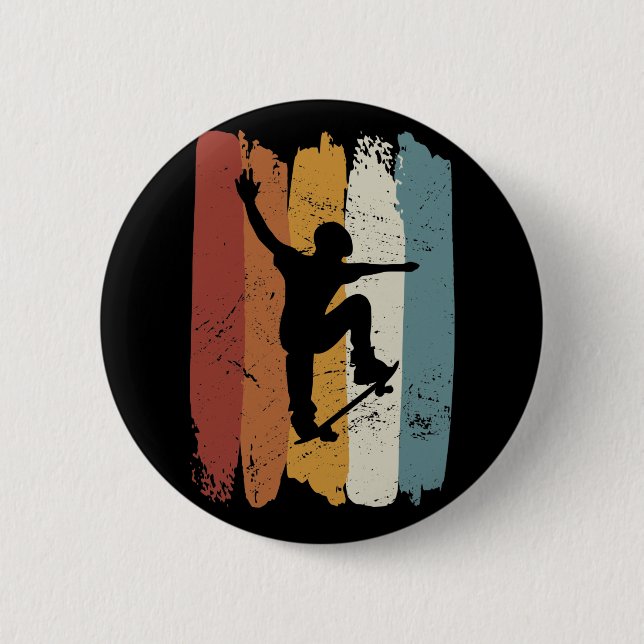 Badge Rond 5 Cm Skateboard (Devant)