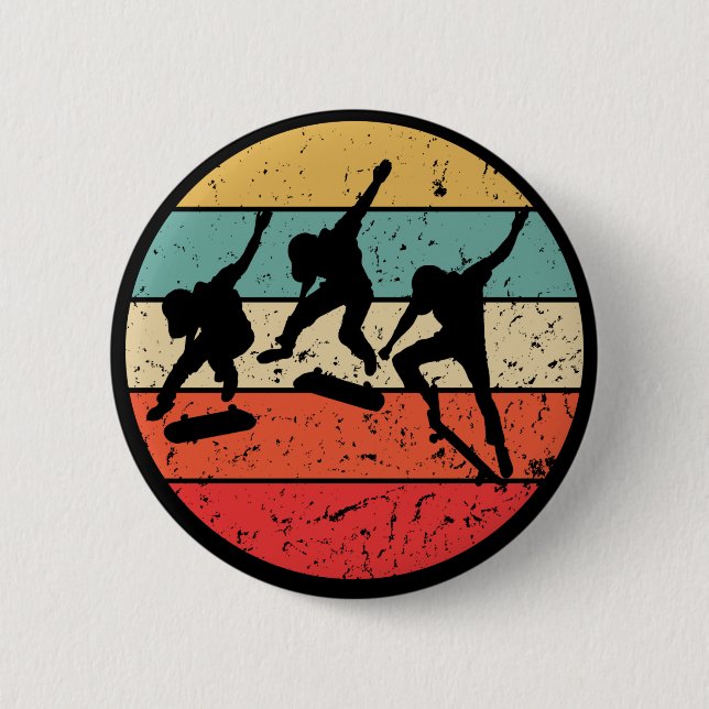 Badge Rond 5 Cm Skateboard (Devant)