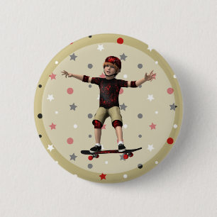 Badge Rond 5 Cm Skateboardeur