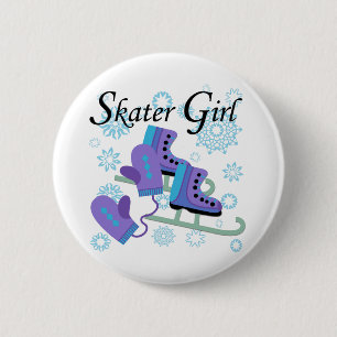 Badge Rond 5 Cm Skater Girl
