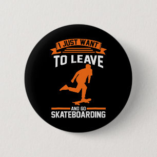 Badge Rond 5 Cm Skateur Faire du skate Skateboarding