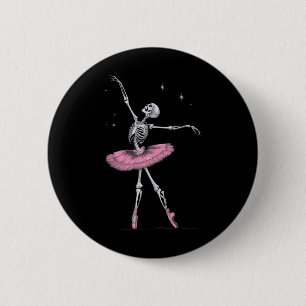 Badge Rond 5 Cm Skeleton Ballet Halloween Costume Drôle Crâne