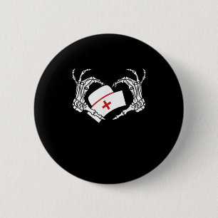 Badge Rond 5 Cm Skeleton Coeur main Lazy do-it-yourself Costume d'