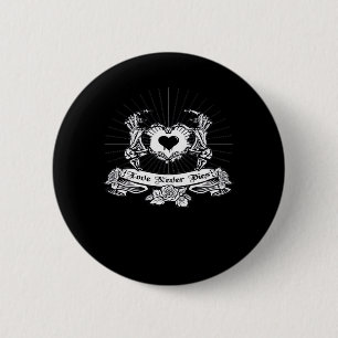 Badge Rond 5 Cm Skeleton Design à la main classique