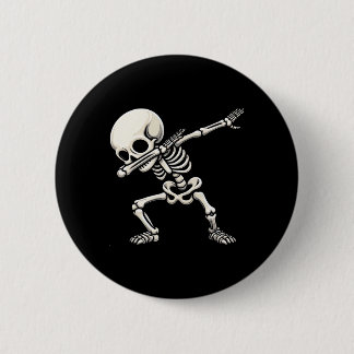 Badge Rond 5 Cm Skeleton Garçons Enfants Hommes Drôle Halloween