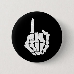 Badge Rond 5 Cm Skeleton Groom Mariage vient de se marier Éffrayan