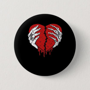 Badge Rond 5 Cm Skeleton Hands Hearts Classic Trending