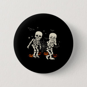 Badge Rond 5 Cm Skeleton Kids Griddy-dance Halloween Trick Ou Trea