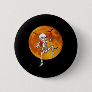 Badge Rond 5 Cm Skeleton Muay Thai Halloween Kickboxing Mma