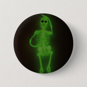 Badge Rond 5 Cm Skelton au néon