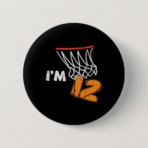 Badge Rond 5 Cm Sketll 12e anniversaire Je suis 12 Douze ans Bday