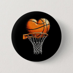 Badge Rond 5 Cm Sketll Coeur Valentines Jour Sports Garçons Jeunes