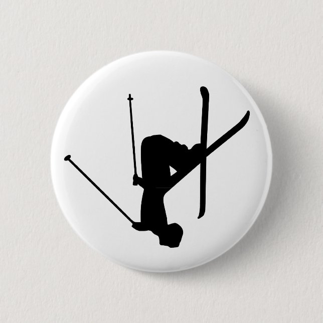 Badge Rond 5 Cm Ski (Devant)