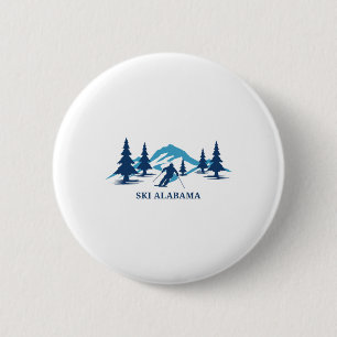 Badge Rond 5 Cm Ski Alama Station de ski Ski Ski Ski