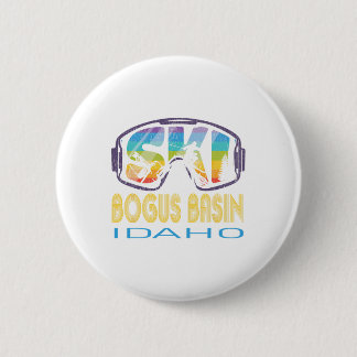 Badge Rond 5 Cm Ski Bogus Sin Idaho Vacances Ski