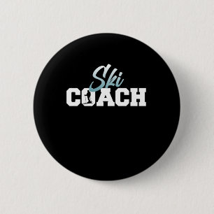 Badge Rond 5 Cm Ski Coach Ski Ski Snowboard Sports d'hiver