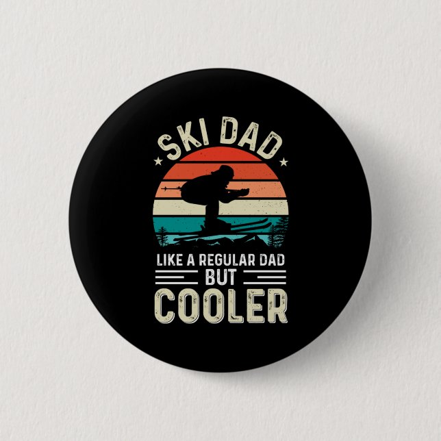 Badge Rond 5 Cm Ski Dad (Devant)