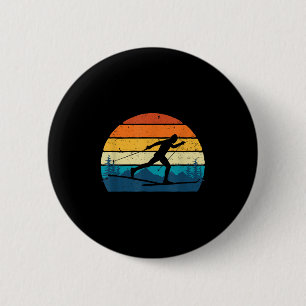 Badge Rond 5 Cm Ski de fond Vintage rétros - Sports d'hiver