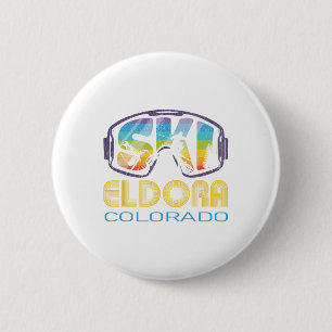 Badge Rond 5 Cm Ski Eldora Colorado Vacances ski