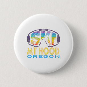 Badge Rond 5 Cm Ski Mont Hood Oregon Vacances ski