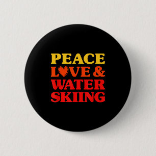Badge Rond 5 Cm Ski nautique j'aime le ski nautique pour les femme