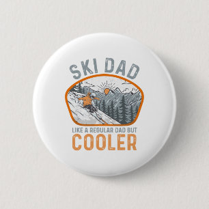 Badge Rond 5 Cm Ski Papa Drôle Ski Hiver Sports Neige Ski Graisse
