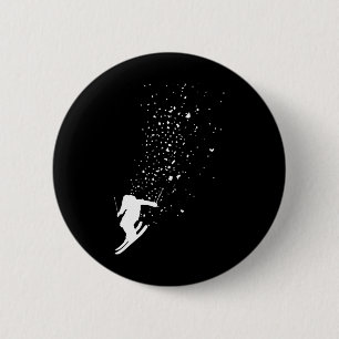 Badge Rond 5 Cm Ski - Ski Freestyle Freeski Sports d'hiver Skieur