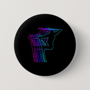 Badge Rond 5 Cm Ski Skier Cadeaux Cadeaux Pour Garçons Jeunes Homm