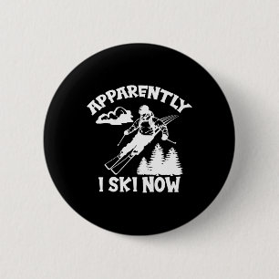 Badge Rond 5 Cm Ski Sports D'Hiver Ski Pour Skieurs 4