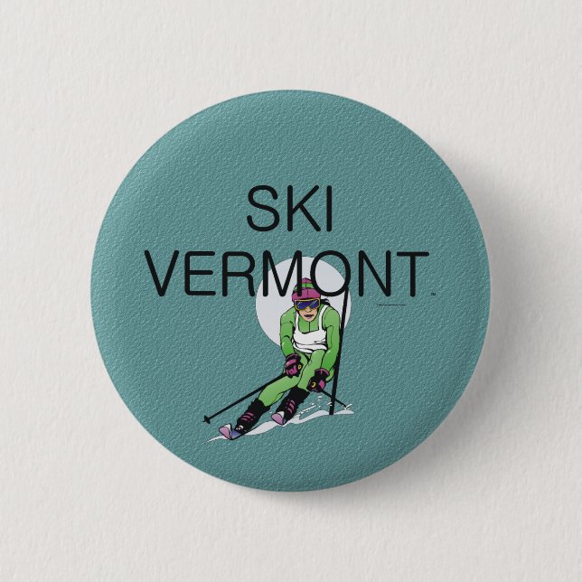 Badge Rond 5 Cm Ski SUPÉRIEUR Vermont (Devant)