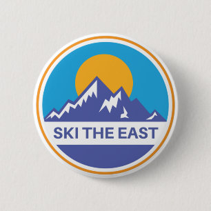Badge Rond 5 Cm Ski sur East Mountain et Ski