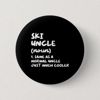 Badge Rond 5 Cm Ski Uncle Definition Skiing Funny Sports