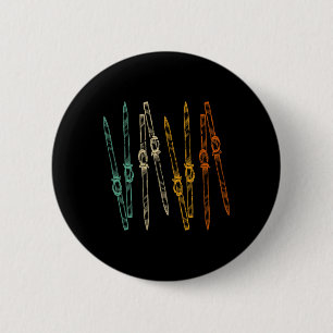 Badge Rond 5 Cm Ski Vintage Ski Retro
