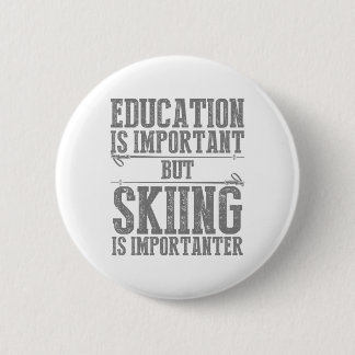 Badge Rond 5 Cm Skiing Art For Men Women Kids Winter Sport Ski Lov