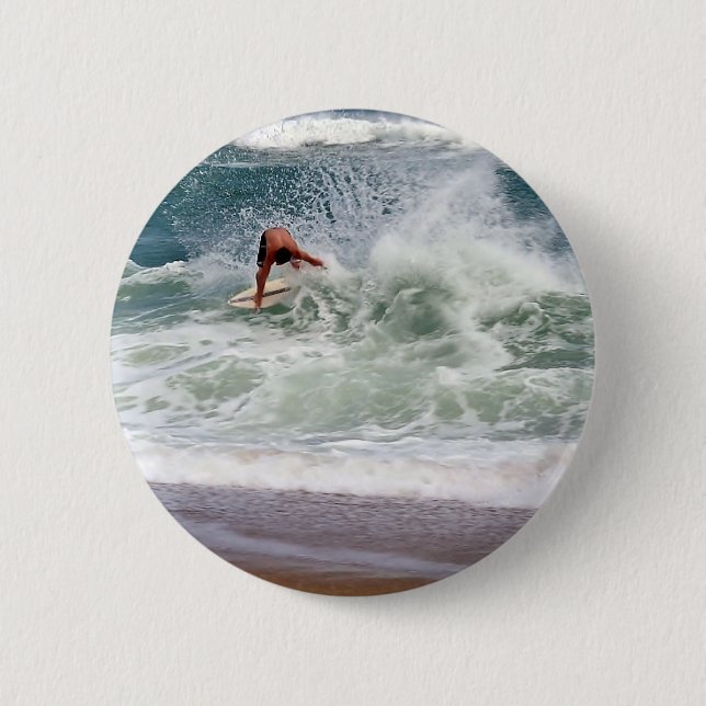 Badge Rond 5 Cm Skimboard par Shirley Taylor (Devant)