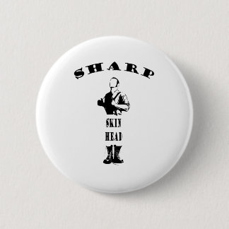 Badge Rond 5 Cm skinhead pointu
