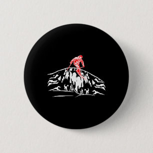 Badge Rond 5 Cm Skis de ski cool aventure de montagne en descente 