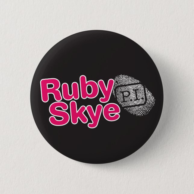 Badge Rond 5 Cm Skye rouge P.I. Buttons (noir) (Devant)