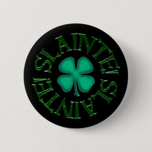 Badge Rond 5 Cm Slainte black button