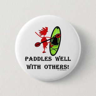 Badge Rond 5 Cm Slalom de canoë - palettes bien avec d'autres