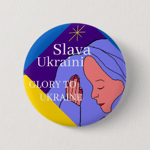 Badge Rond 5 Cm Slava Ukraini