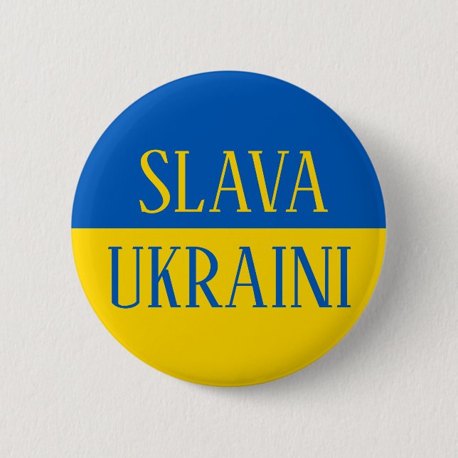 Badge Rond 5 Cm Slava Ukrainiini Glory to Ukraine (Devant)