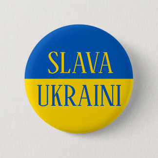 Badge Rond 5 Cm Slava Ukrainiini Glory to Ukraine