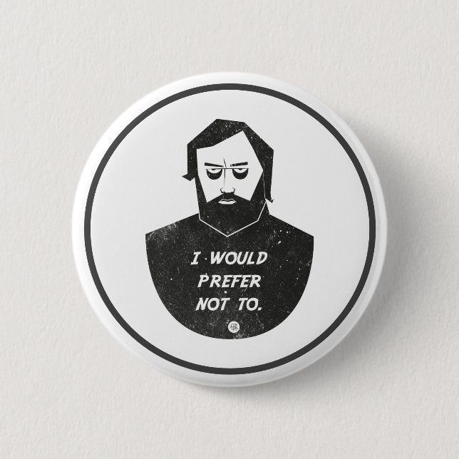 Badge Rond 5 Cm Slavoj Zizek - Je préférerais ne pas faire de Bout (Devant)