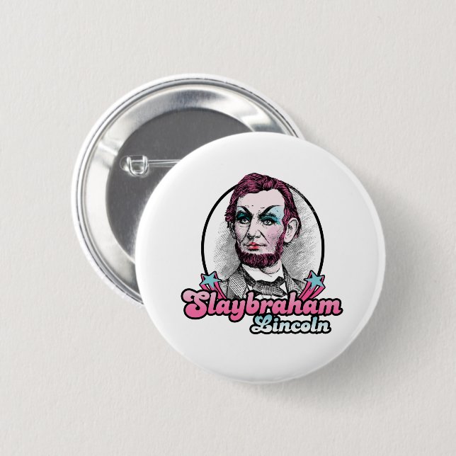 Badge Rond 5 Cm Slaybraham Lincoln (Devant & derrière)