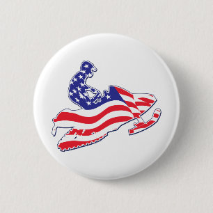 Badge Rond 5 Cm Sledder patriotique