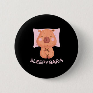 Badge Rond 5 Cm Sleeng Capybara Pajamas Nightgown Sleepybara Roden